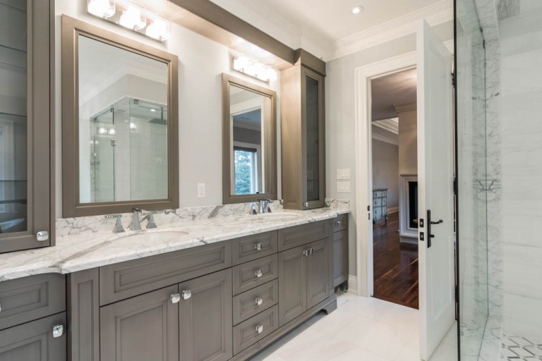 Bathroom vanity countertop by Slabricators